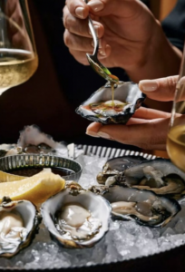 The Classic Pairing | 6 Oysters with Signature Toppings | 2 Sparkling Wines